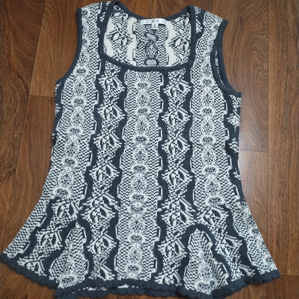 Cabi Peplum Sweater Tank Size XS